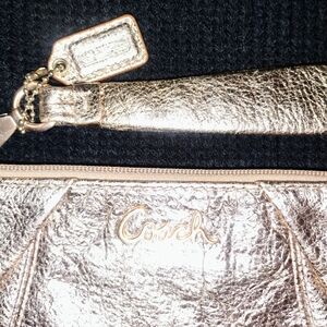 Coach Metallic Gold Wristlet
